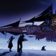 Players wait to board Spider's Ketch in search of adventure.